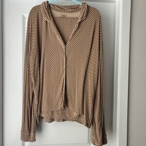 Brixton Phoenix Lounge Set Camel Brown Checker Size XXL EUC Bamboo